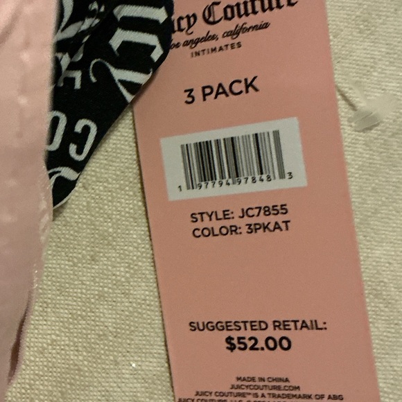 Juicy Couture Pink and Black Women's Bra Set ( NEVER WORN ) - Picture 4 of 6
